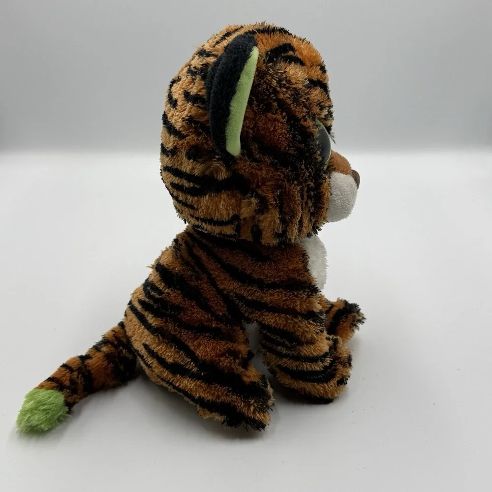 Ty Beanie Boos Tiggy Tiger‎ Plush 2010 Early Release Big Green Eyes